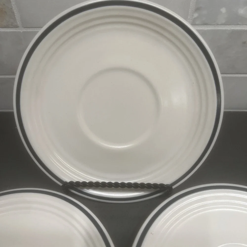4-Town & Country Saucers Collection Stoneware Blue Ridge